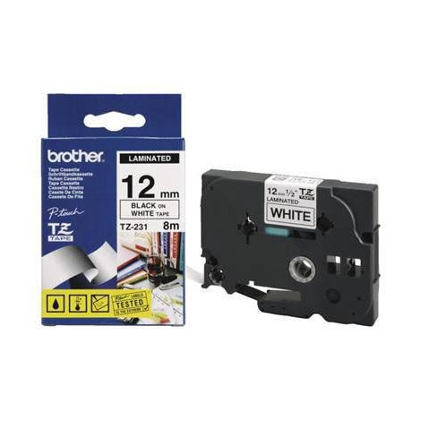Brother | S221 | Laminated tape | Thermal | Black on white | Roll (0.9 cm x 8 m) - 2